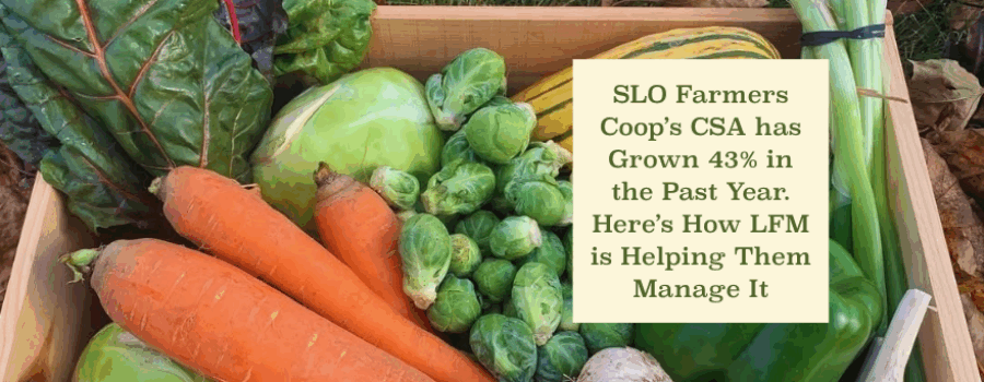SLO Farmers Coop’s CSA has Grown 43% in the Past Year. Here’s How LFM is Helping Them Manage It