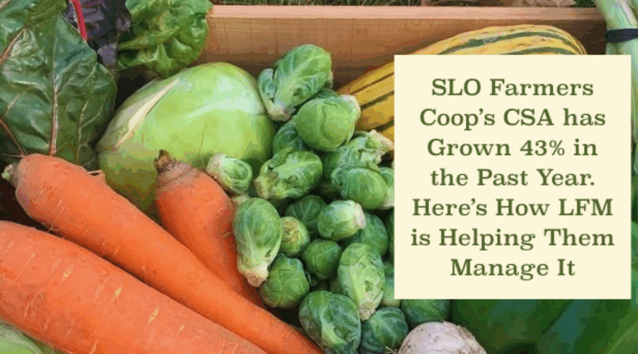 SLO Farmers Coop’s CSA has Grown 43% in the Past Year. Here’s How LFM is Helping Them Manage It