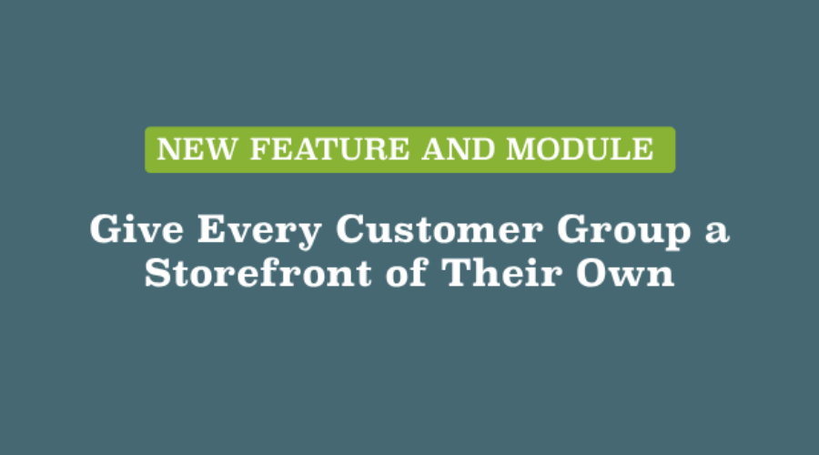 Give Every Customer Group a Storefront of Their Own