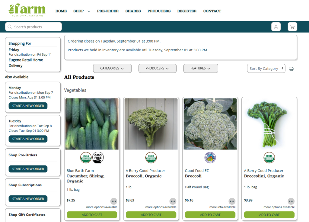 Customizable storefronts showing a retail home page